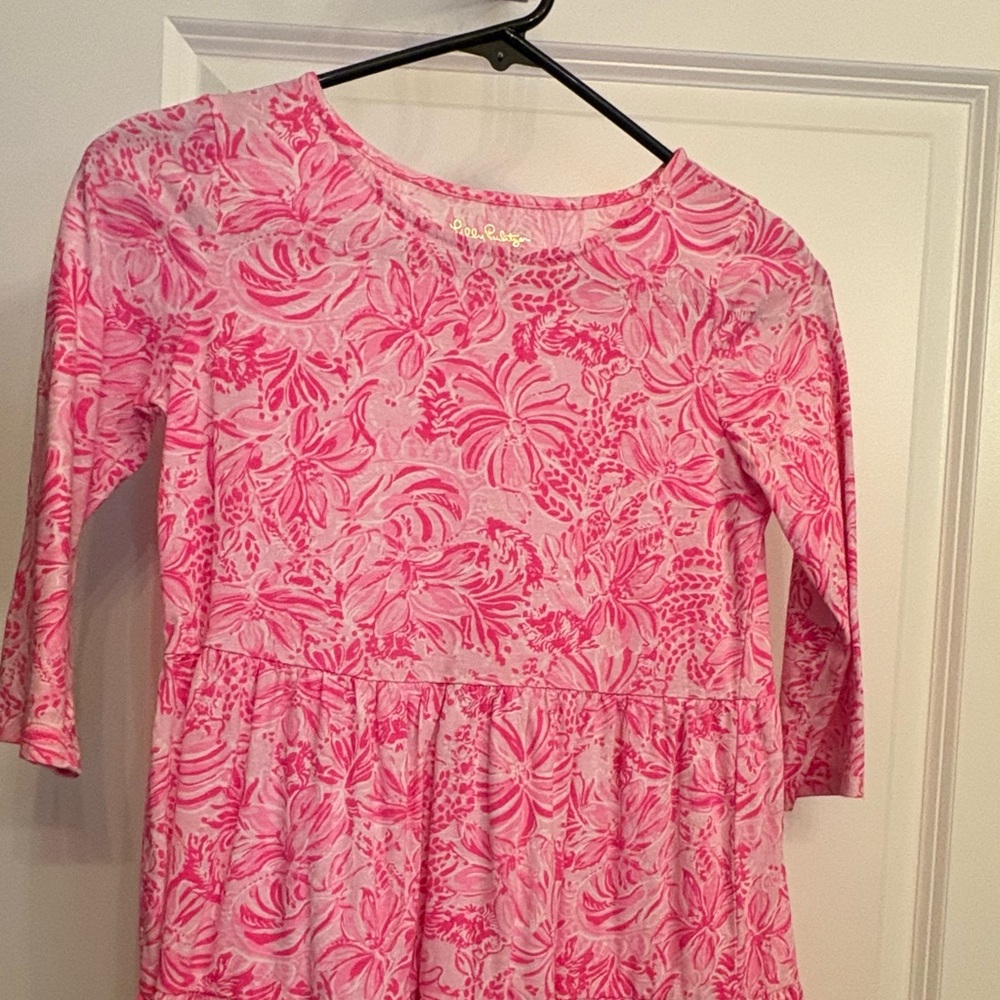 Lilly Pulitzer Pink Floral Kids Dress